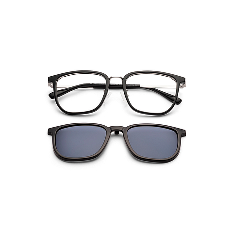 Lenskart Air Gunmetal Full Rim Square left side