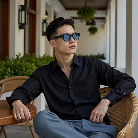 Lenskart Black Full Rim Square left side
