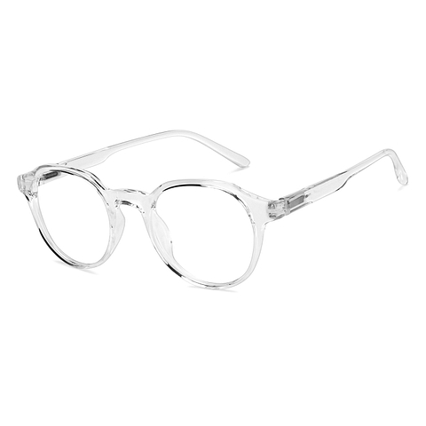 Buy Blue Block Screen Glasses: Transparent Full Rim Round Lenskart