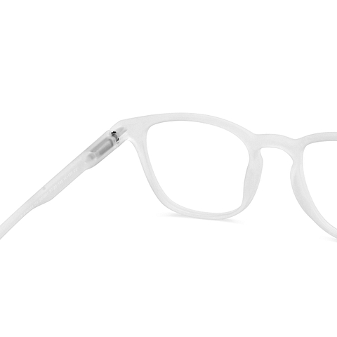 Lenskart BLU Screen Glasses Blue Block Screen Glasses: White Full Rim Wayfarer Lenskart BLU LB E14058-C6 right side Lenskart BLU Screen Glasses Blue Block Screen Glasses: White Full Rim Wayfarer Lenskart BLU LB E14058-C6 right side