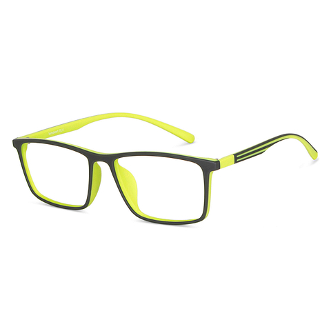 Lenskart BLU Screen Glasses Blue Block Screen Glasses: Black Yellow Full Rim Rectangle Lenskart Blu LB E14255-C6 right side