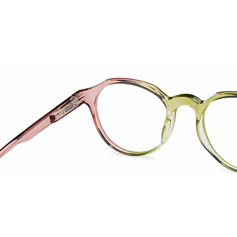 Lenskart BLU Screen Glasses Blue Block Zero Power Screen Glasses: Blue Green Pink Blue Pink Full Rim Round Lenskart Blu Glasses LB E14060-C5 right side