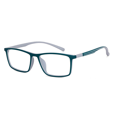 Lenskart BLU Screen Glasses Blue Block Zero Power Screen Glasses: Green Grey Full Rim Rectangle Lenskart Blu LB E14255-C5 right side