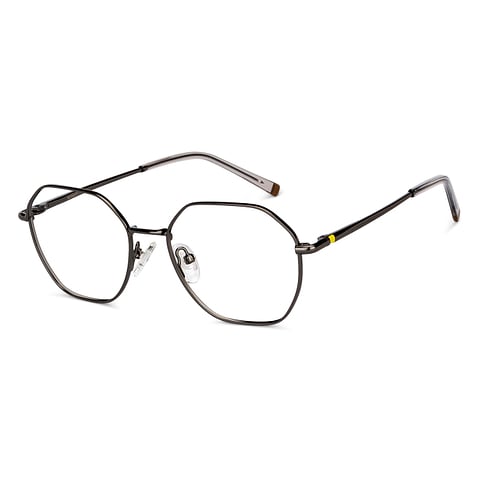 Lenskart BLU Screen Glasses Blue Block Zero Power Screen Glasses: Gunmetal Full Rim Geometric Lenskart Blu LB E14522-C3 right side