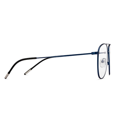 Lenskart BLU Screen Glasses Blue Block Zero Power Phone Computer Glasses: Blue Black Full Rim Aviator Lenskart Blu LB E16051-C1 left side