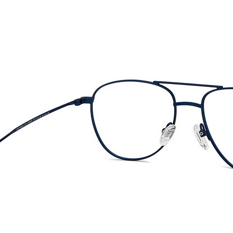 Lenskart BLU Screen Glasses Blue Block Zero Power Phone Computer Glasses: Blue Black Full Rim Aviator Lenskart Blu LB E16051-C1 right side