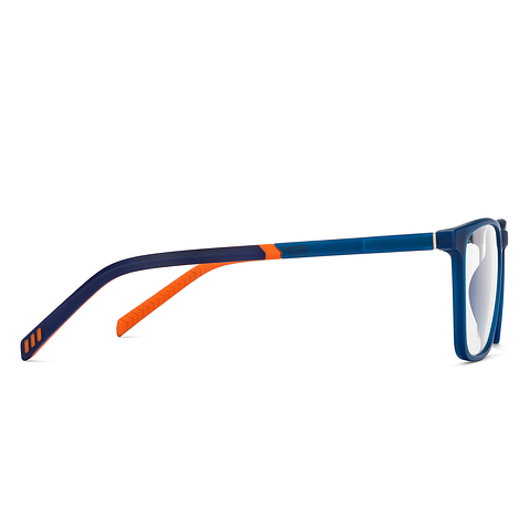 Lenskart BLU Screen Glasses Blue Block Zero Power Screen Glasses: Orange Full Rim Rectangle Lenskart Blu LB E16220-C3 left side
