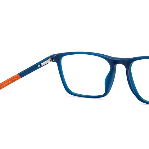 Lenskart BLU Screen Glasses Blue Block Zero Power Screen Glasses: Orange Full Rim Rectangle Lenskart Blu LB E16220-C3 right side