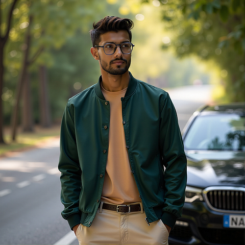 Lenskart Air Gray Transparent Full Rim Square left side