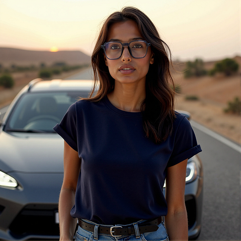 Lenskart Air Gray Transparent Full Rim Square right side