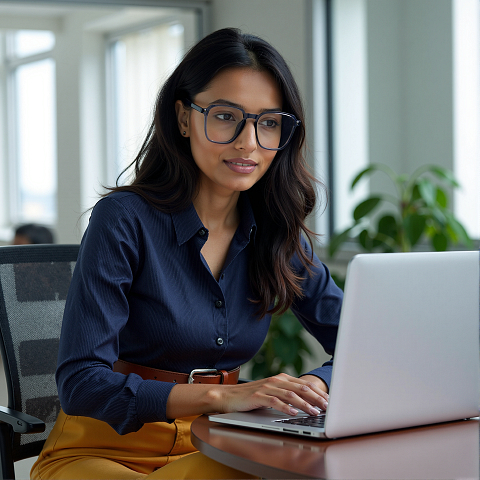Lenskart Air Gray Transparent Full Rim Square right side