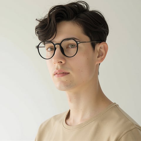 Lenskart Air Black Full Rim Round right side Lenskart Air Black Full Rim Round right side