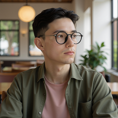 Lenskart Air Black Full Rim Round left side Lenskart Air Black Full Rim Round left side