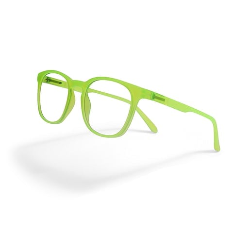 Lenskart Hustlr Electric Green Full Rim Square left side