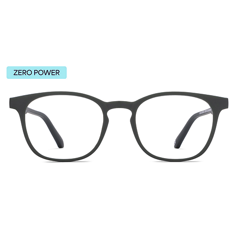 نظارات الشاشة لينسكارت Hustlr Blue Block Zero Power Screen Glasses : Military Green Full Rim Square Lenskart HUSTLR LB E14058-XW C4 right side