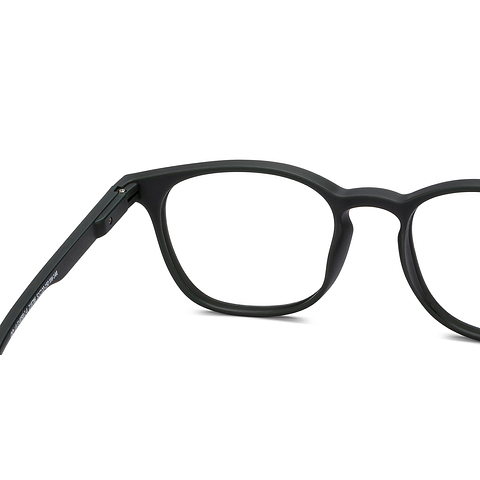 نظارات الشاشة لينسكارت Hustlr Blue Block Zero Power Screen Glasses : Military Green Full Rim Square Lenskart HUSTLR LB E14058-XW C4 right side