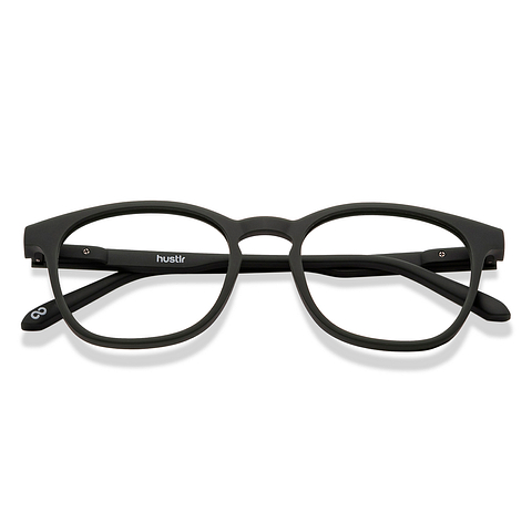 نظارات الشاشة لينسكارت Hustlr Blue Block Zero Power Screen Glasses : Military Green Full Rim Square Lenskart HUSTLR LB E14058-XW C4 left side