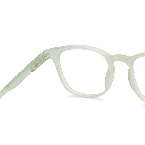 Lenskart Hustlr Screen Glasses Blue Block Phone Screen Glasses : Jade Green Full Rim Square Lenskart HUSTLR LB E14058-W C35 right side