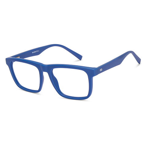 Lenskart BLU Screen Glasses Blue Block Zero Power Screen Glasses : Blue Full Rim Square Lenskart Blu LB E16218-C3 left side