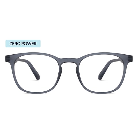Lenskart Hustlr Screen Glasses Blue Block Zero Power Screen Glasses : Grey Full Rim Square Lenskart HUSTLR LB E14058-W C39 right side