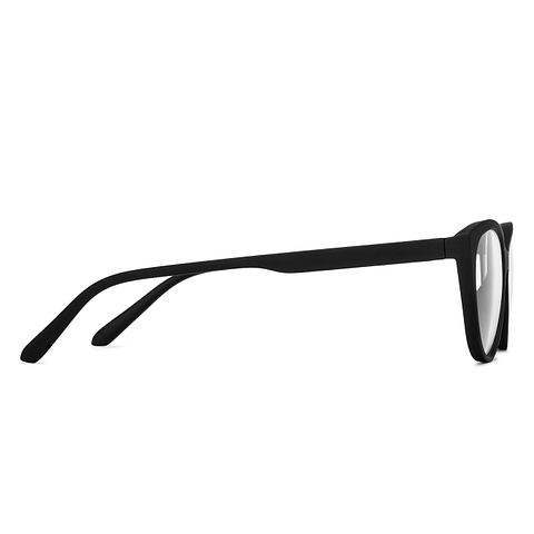 Lenskart BLU Screen Glasses Blue Block Zero Power Screen Glasses: Black Full Rim Cat Eye Lenskart Blu LB E15378-C1 left side