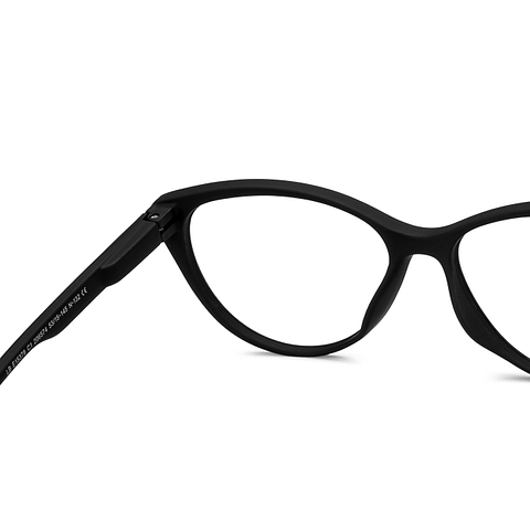 Lenskart BLU Screen Glasses Blue Block Zero Power Screen Glasses: Black Full Rim Cat Eye Lenskart Blu LB E15378-C1 right side