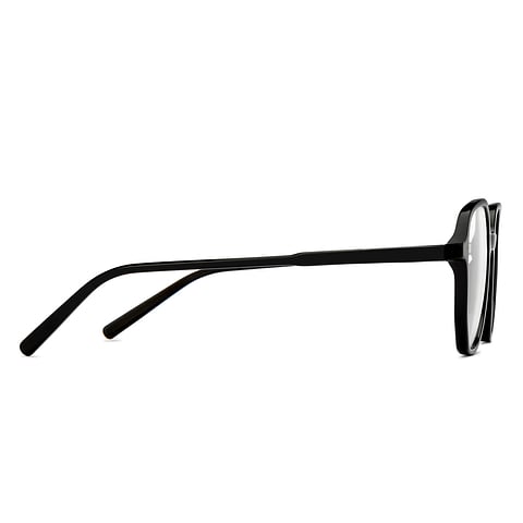 Lenskart BLU Screen Glasses Blue Block Screen Glasses: Black Full Rim Geometric Lenskart Blu-C3 LB E16059 left side