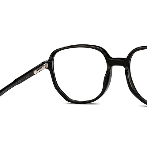 Lenskart BLU Screen Glasses Blue Block Screen Glasses: Black Full Rim Geometric Lenskart Blu-C3 LB E16059 right side