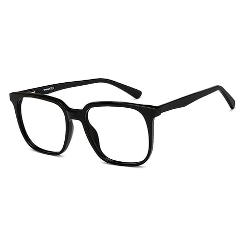 Lenskart BLU Screen Glasses Blue Block Screen Glasses: Black Full Rim Square Lenskart Blu-C1 LB E16063 left side Lenskart BLU Screen Glasses Blue Block Screen Glasses: Black Full Rim Square Lenskart Blu-C1 LB E16063 left side