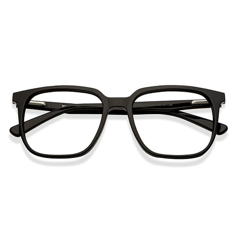 Lenskart BLU Screen Glasses Blue Block Screen Glasses: Black Full Rim Square Lenskart Blu-C1 LB E16063 left side Lenskart BLU Screen Glasses Blue Block Screen Glasses: Black Full Rim Square Lenskart Blu-C1 LB E16063 left side