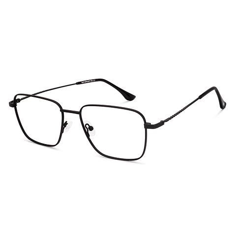 Lenskart BLU Screen Glasses Blue Block Zero Power Screen Glasses: Black Full Rim Square Lenskart Blu LB E18341 left side