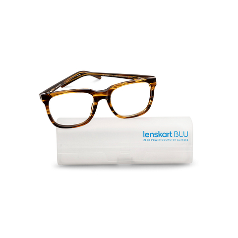 Lenskart BLU Screen Glasses Blue Block Screen Glasses: Brown Tortoise Brown Full Rim Square Lenskart Blu-LB E16061 C2 right side Lenskart BLU Screen Glasses Blue Block Screen Glasses: Brown Tortoise Brown Full Rim Square Lenskart Blu-LB E16061 C2 right side