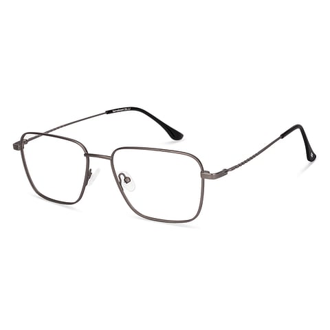 Lenskart BLU Screen Glasses Blue Block Zero Power Screen Glasses: Gunmetal Full Rim Square Lenskart Blu LB E18341 right side Lenskart BLU Screen Glasses Blue Block Zero Power Screen Glasses: Gunmetal Full Rim Square Lenskart Blu LB E18341 right side