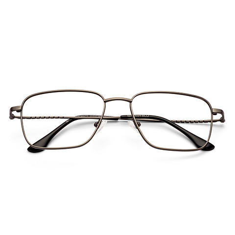 Lenskart BLU Screen Glasses Blue Block Zero Power Screen Glasses: Gunmetal Full Rim Square Lenskart Blu LB E18341 left side Lenskart BLU Screen Glasses Blue Block Zero Power Screen Glasses: Gunmetal Full Rim Square Lenskart Blu LB E18341 left side