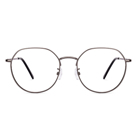 Lenskart BLU Screen Glasses Blue Block Zero Power Screen Glasses : Gunmetal Gunmetal Black Full Rim Round Lenskart Blu LB E17502-C2 right side