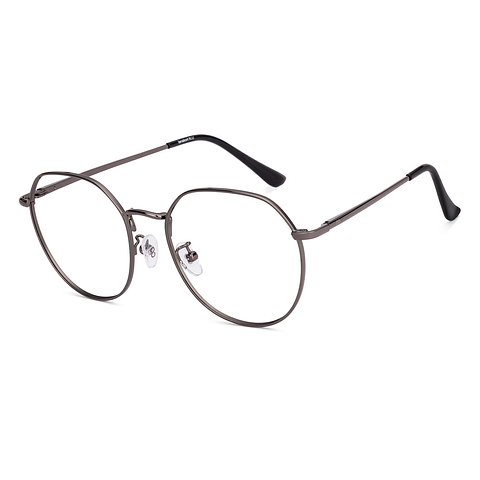 Lenskart BLU Screen Glasses Blue Block Zero Power Screen Glasses : Gunmetal Gunmetal Black Full Rim Round Lenskart Blu LB E17502-C2 right side