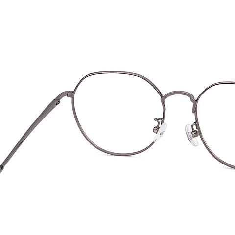 Lenskart BLU Screen Glasses Blue Block Zero Power Screen Glasses : Gunmetal Gunmetal Black Full Rim Round Lenskart Blu LB E17502-C2 right side