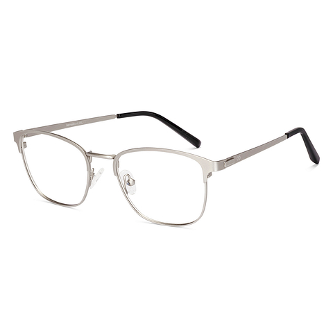 Lenskart BLU Screen Glasses Blue Block Zero Power Screen Glasses: Silver Full Rim Cat Eye Lenskart Blu LB E18343 right side