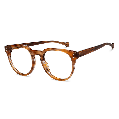 Lenskart BLU Screen Glasses Blue Block Zero Power Screen Glasses : Tortoise Full Rim Round Lenskart Blu-C2 LB E16064 left side