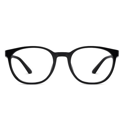 Lenskart BLU Screen Glasses Blue Block Zero Power Screen Glasses : Black Black Full Rim Round Lenskart Blu LB E14271-C2 right side