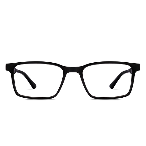 Lenskart BLU Screen Glasses Blue Block Zero Power Screen Glasses : Black Full Rim Rectangle Lenskart Blu LB E14454-C1 right side