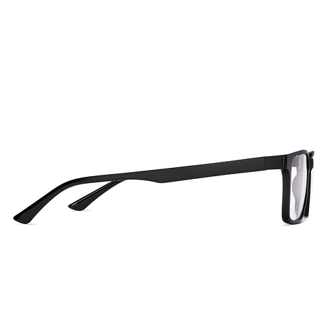 Lenskart BLU Screen Glasses Blue Block Zero Power Screen Glasses : Black Full Rim Rectangle Lenskart Blu LB E14454-C1 left side
