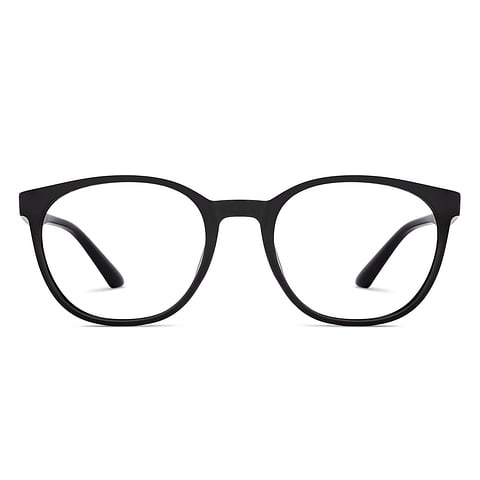 Lenskart BLU Screen Glasses Blue Block Zero Power Screen Glasses : Black Full Rim Round Lenskart Blu-C5 right side