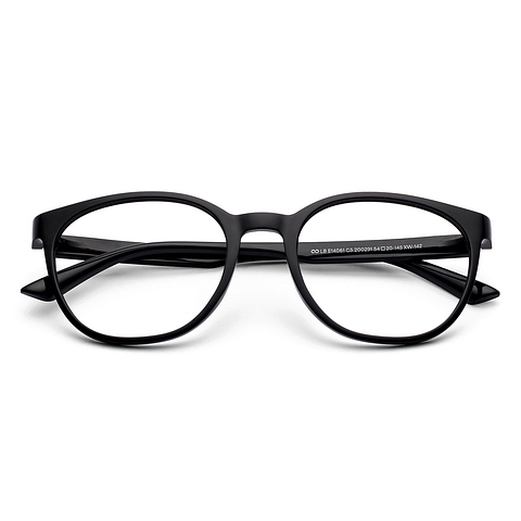 Lenskart BLU Screen Glasses Blue Block Zero Power Screen Glasses : Black Full Rim Round Lenskart Blu-C5 left side