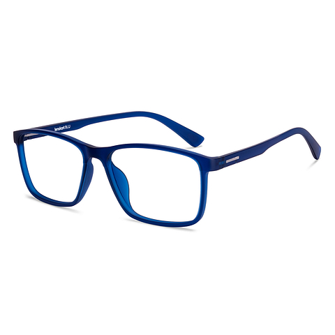 Lenskart BLU Screen Glasses Blue Block Zero Power Screen Glasses : Blue Full Rim Rectangle Lenskart Blu LB E13738-C3 left side