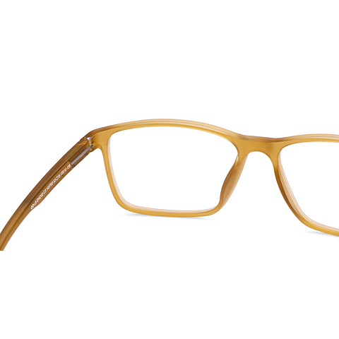 Lenskart BLU Screen Glasses Blue Block Zero Power Screen Glasses : Brown Transparent Full Rim Rectangle Lenskart BLU LB E14242-C3 right side