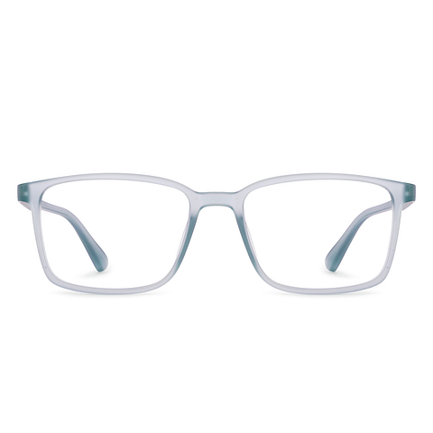 Lenskart BLU Screen Glasses Blue Block Zero Power Screen Glasses : Gray Transparent Navy Blue Full Rim Rectangle Lenskart Blu LB E13737-C3 right side