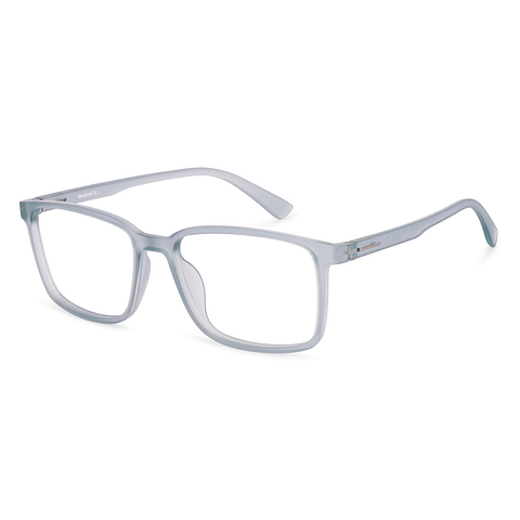 Lenskart BLU Screen Glasses Blue Block Zero Power Screen Glasses : Gray Transparent Navy Blue Full Rim Rectangle Lenskart Blu LB E13737-C3 right side