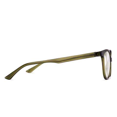 Lenskart BLU Screen Glasses Blue Block Zero Power Screen Glasses : Green Full Rim Cat Eye Lenskart BLU LB E14452-C3 left side