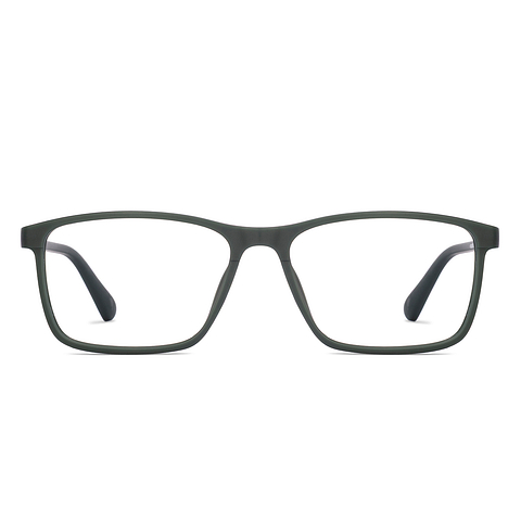 Lenskart BLU Screen Glasses Blue Block Zero Power Screen Glasses : Green Full Rim Rectangle Lenskart Blu LB E13738-C5 right side